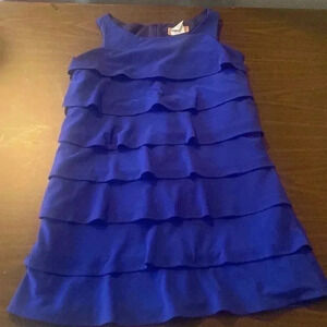 Studio 342 girls royal blue ruffle dress